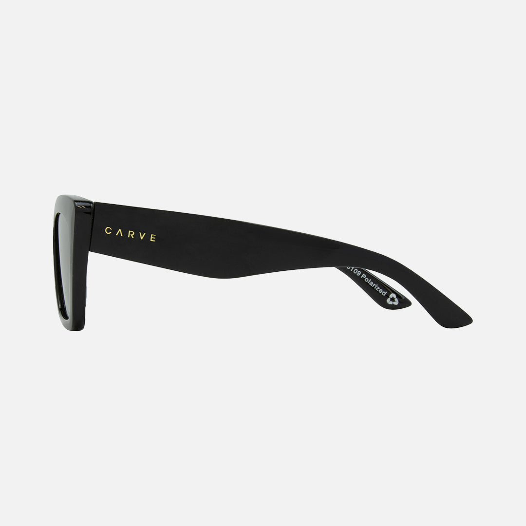 Tahoe (Recycled) - Recycled Gloss Black Frame with Grey Polarized Lens