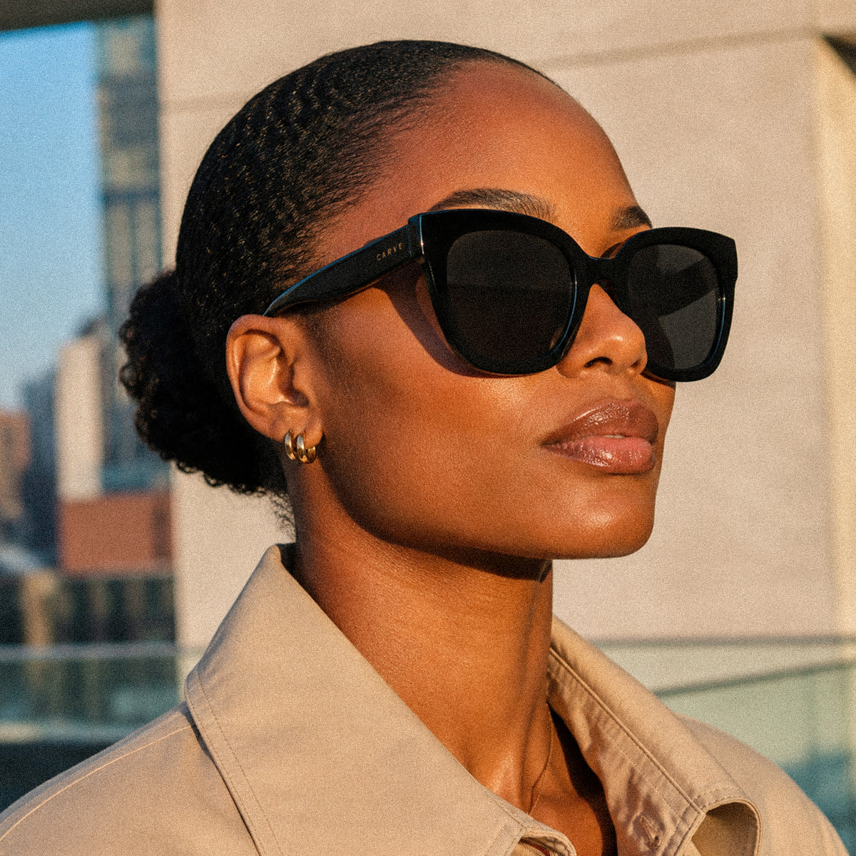 Lucia - Gloss Black Dark Grey Polarized Lens