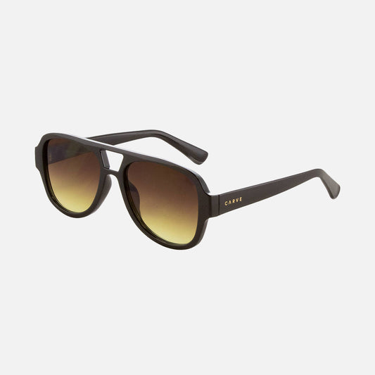 Zion - Gloss Black Frame with Brown Yellow Gradient Lens