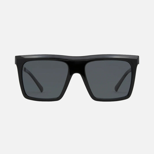 Yoshi - Gloss Black Front with Gold Temple & Grey Polarized Lens