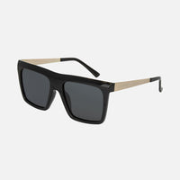 Yoshi - Gloss Black Front with Gold Temple & Grey Polarized Lens