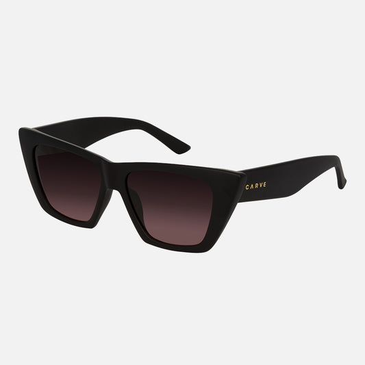 York - Matt Black Frame with Grey Pink Gradient Lens