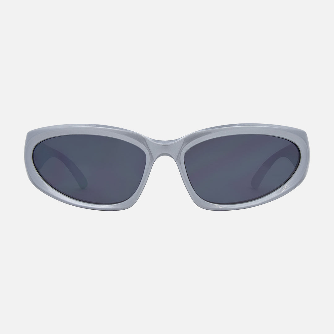 Kubix - Gloss Silver Frame with Grey Mirrored Lens