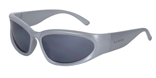 Kubix - Gloss Silver Frame with Grey Mirrored Lens