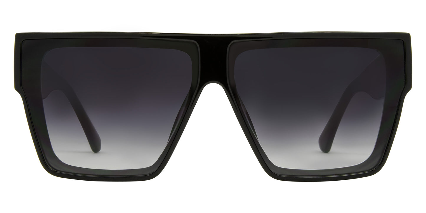 The Saint - Gloss Black Frame with Grey Gradient Lens