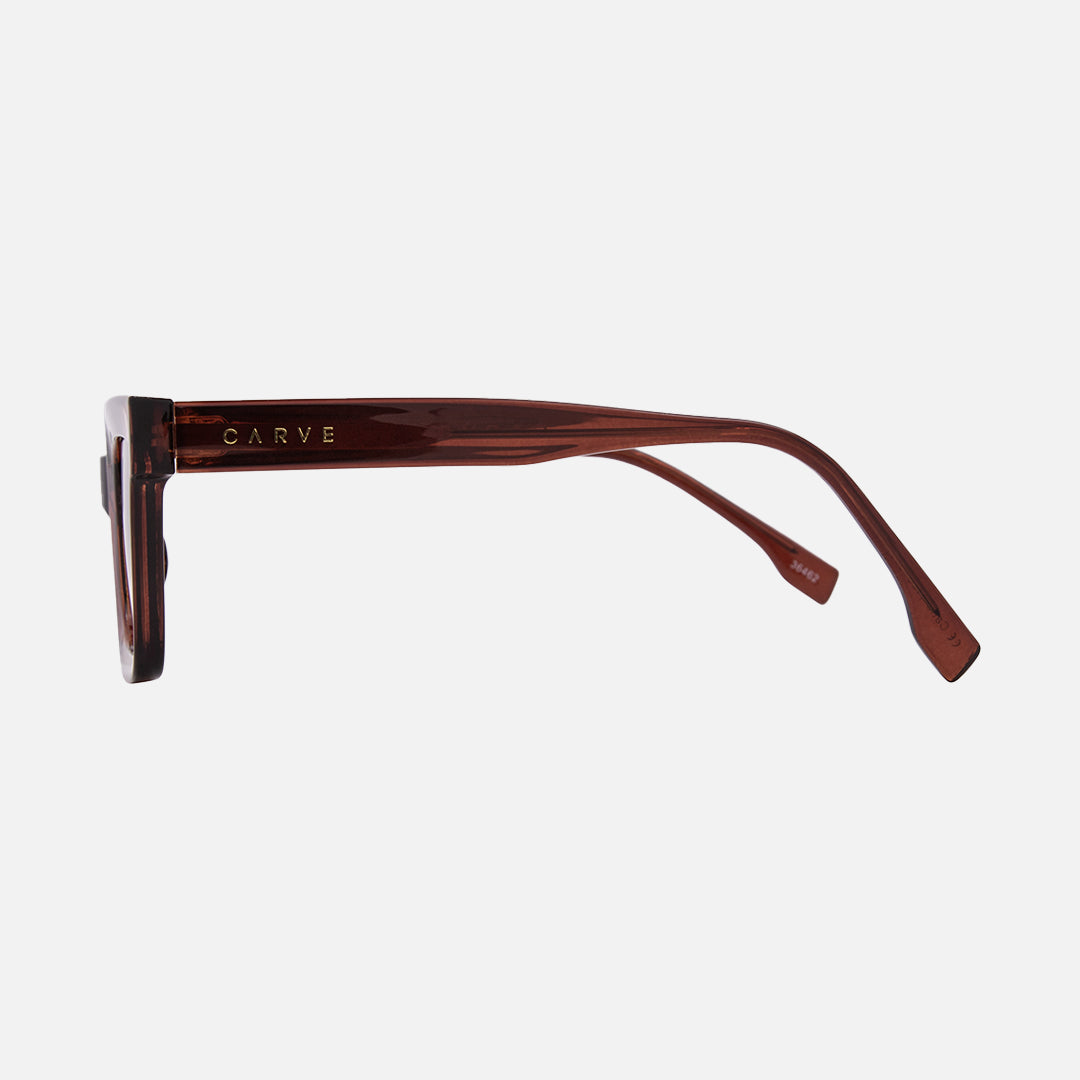 Manhattan - Gloss Crystal Pecan Frame with Brown Gradient Lens