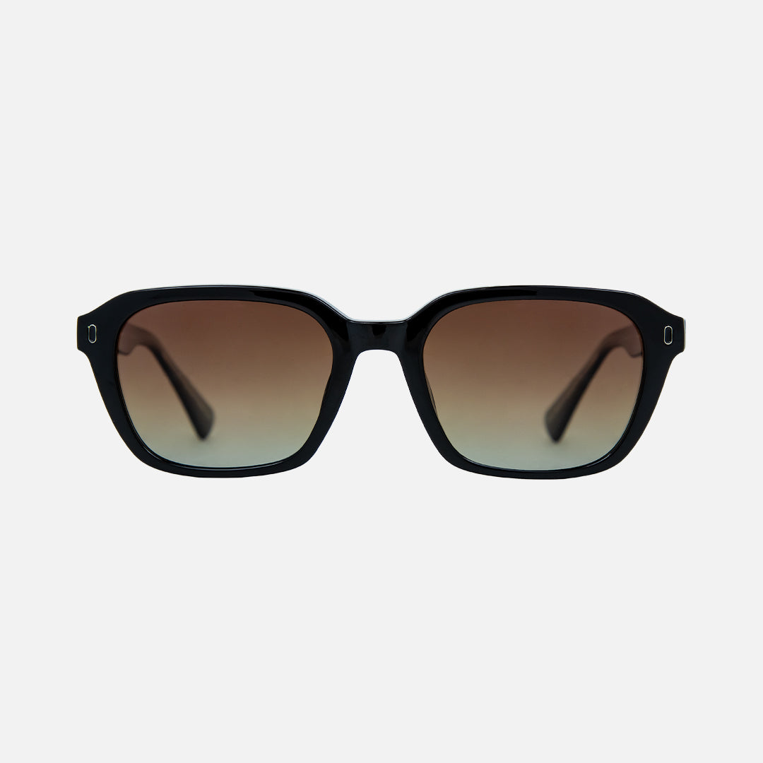 Del Ray - Gloss Black Frame Brown Gradient Polarized Lens