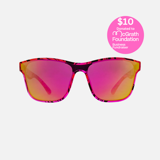 Riot - Gloss XTL Hot Pink Swirl Frame with Grey and Pink Gold Lens