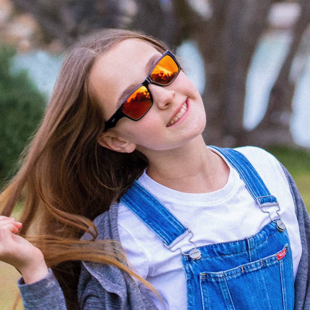 Stinger Junior - Iridium Gloss Black Frame Sunglasses