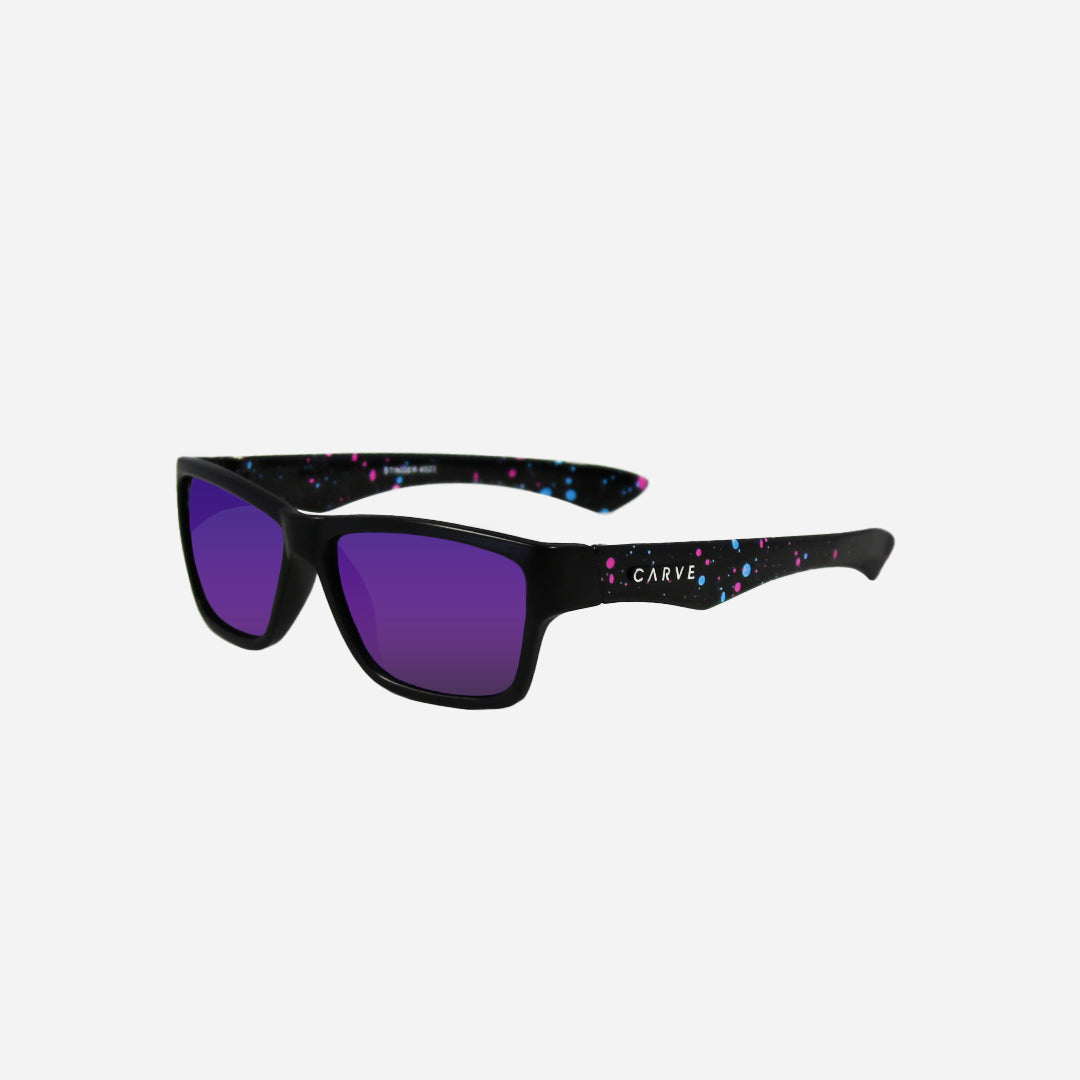 Stinger - Matte Black Grey with Purple Iridium