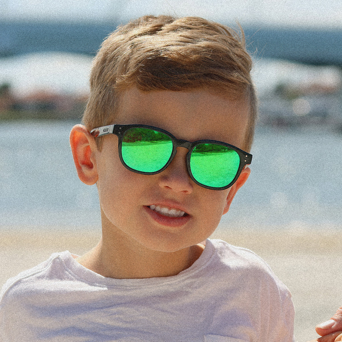 Havana Junior - Gloss Black Frame Iridium Lens Sunglasses