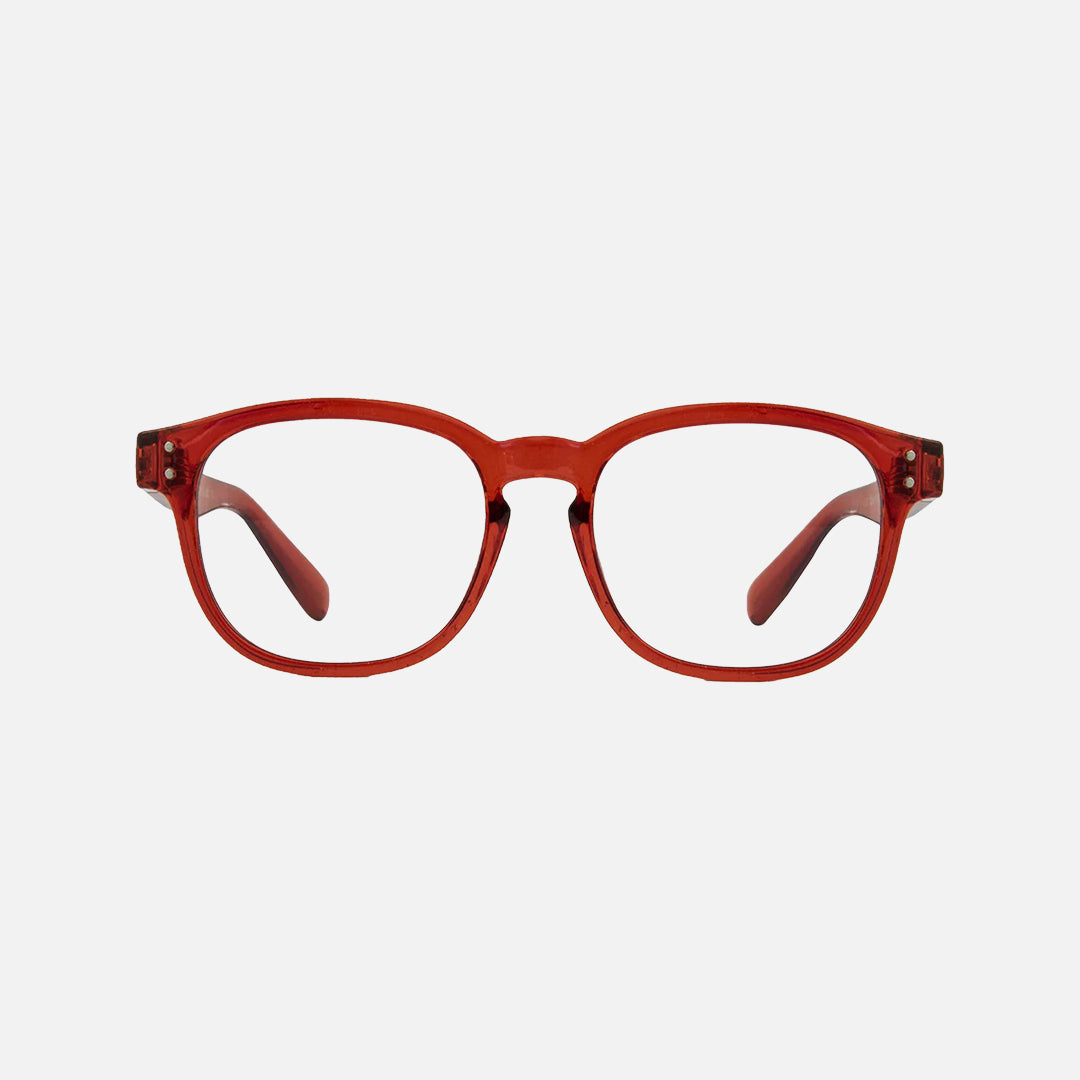 Havana Jr - Blue Light Gloss Crystal Red Frame Glasses