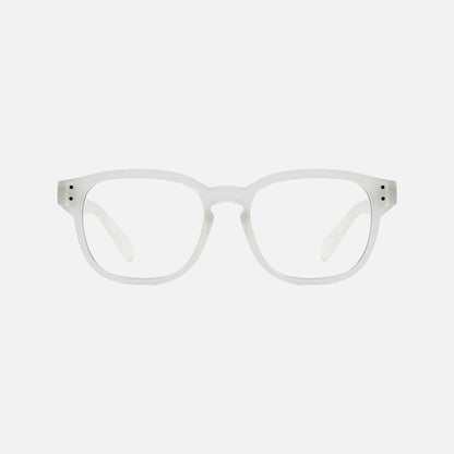 Havana Jr - Blue Light Matt Translucent Clear Frame Glasses