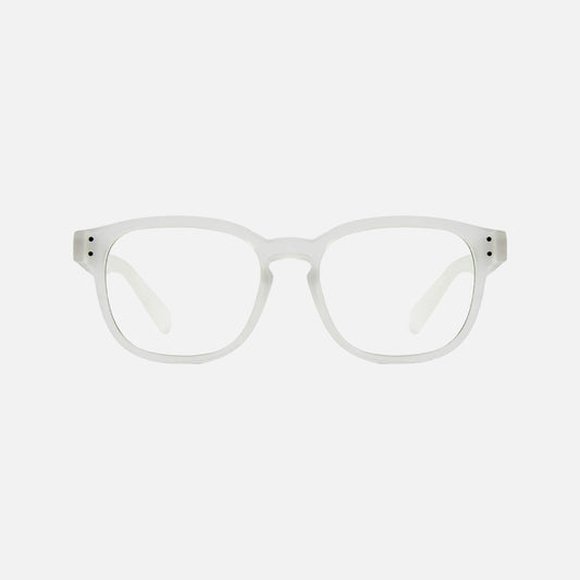 Havana Jr - Blue Light Matt Translucent Clear Frame Glasses