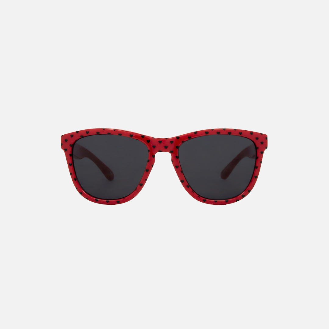 Cali - Gloss Red Hearts Frame with Grey Lens