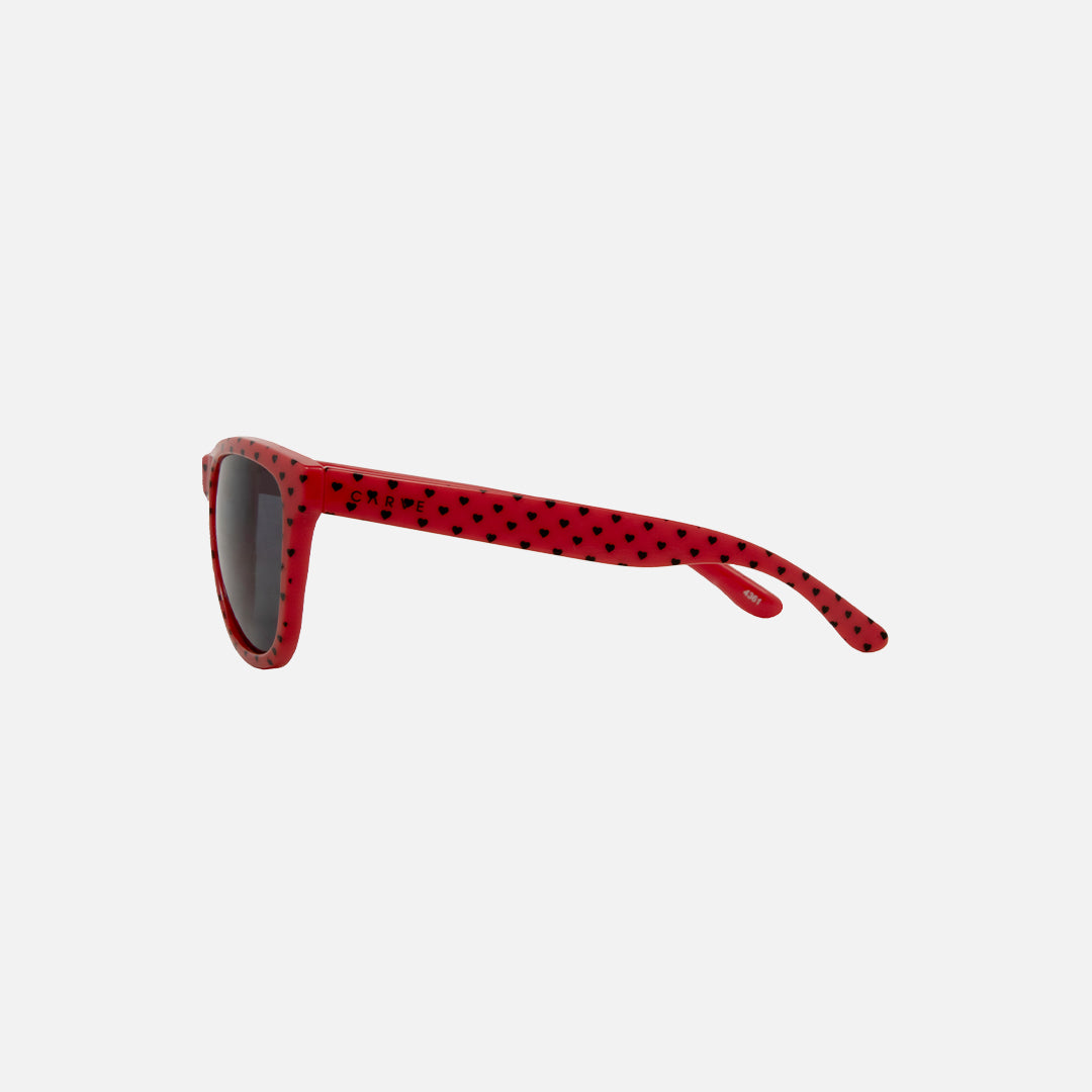 Cali - Gloss Red Hearts Frame with Grey Lens