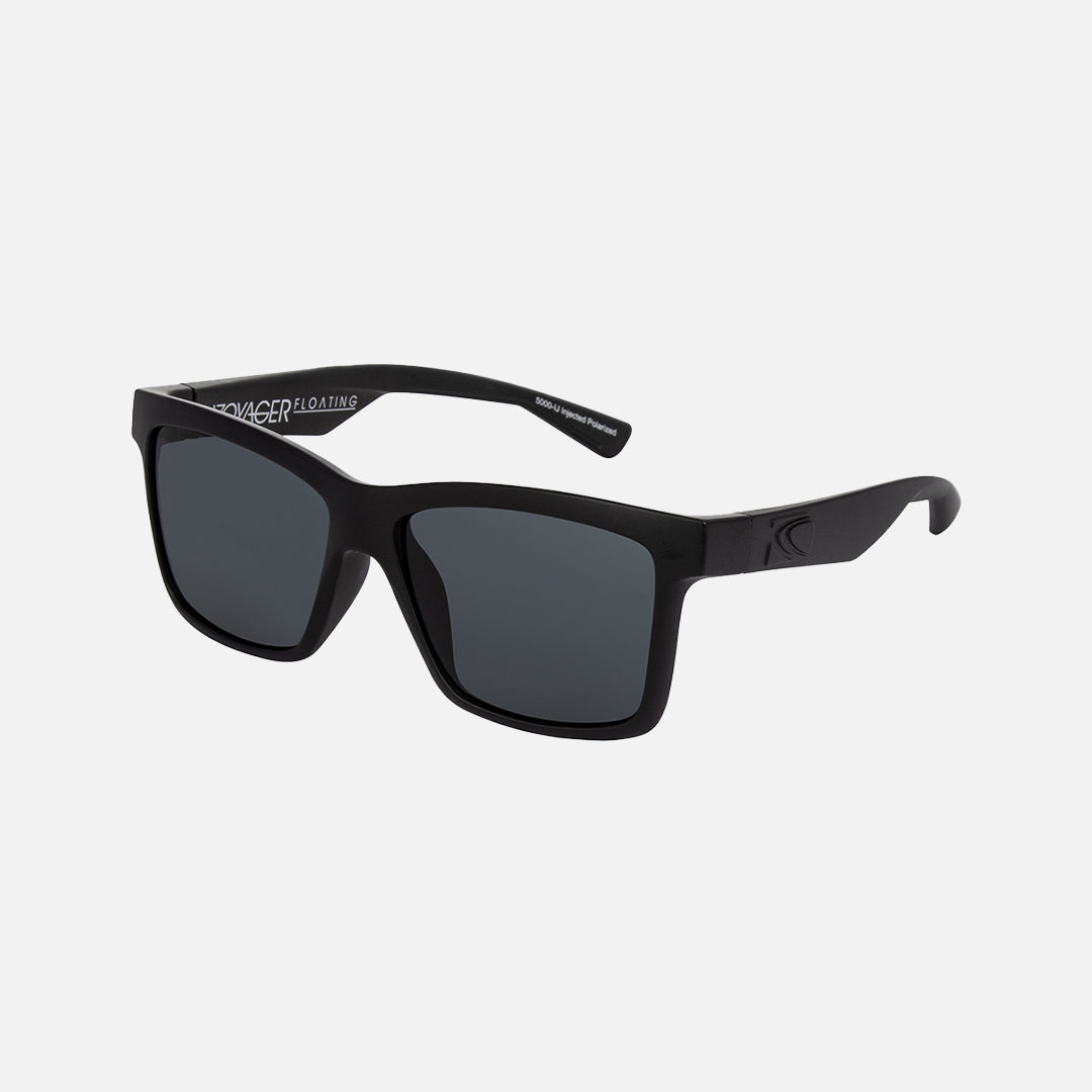 Voyager - Floating Matt Black Frame with Grey Injected Polarized Hydrophobic Lens