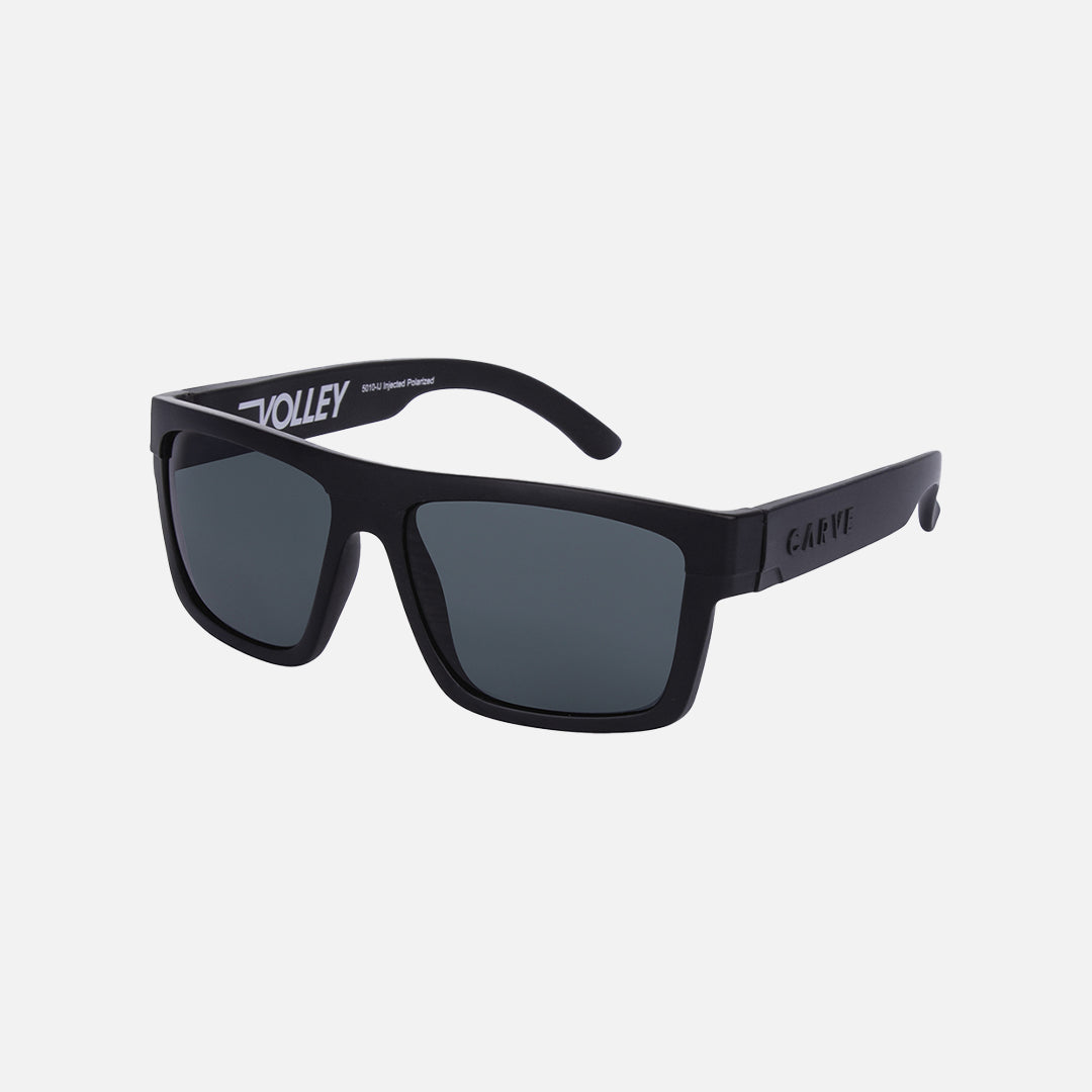 Volley - Floating Matt Black Frame with Grey Injected Polarized Hydrophobic Lens