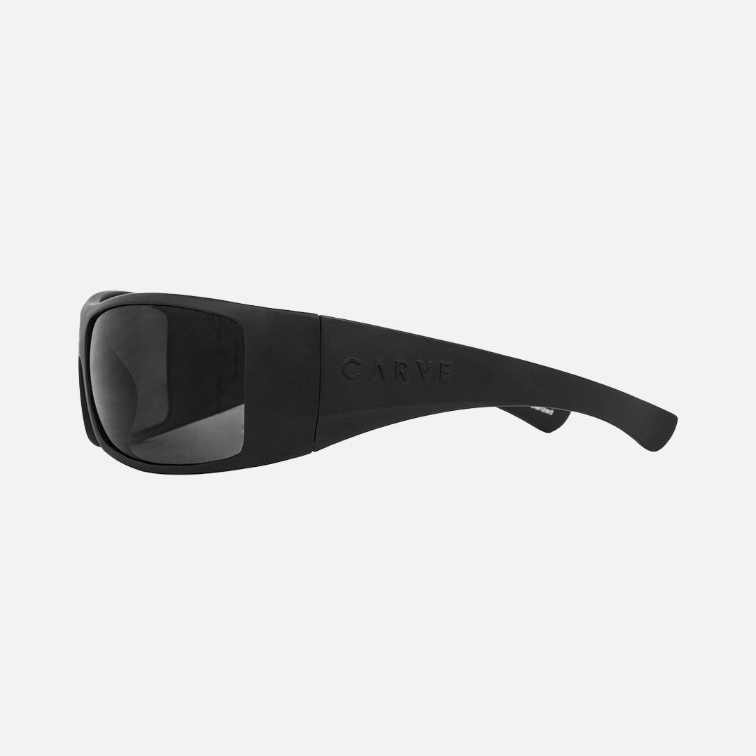 Wolfpak - Floating Matt Black Frame with Grey Injected Polarized Hydrophobic Lens