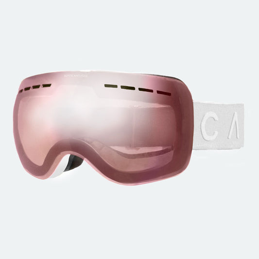 Titanium - Matt White Frame, Rose Lens with Silver Iridium