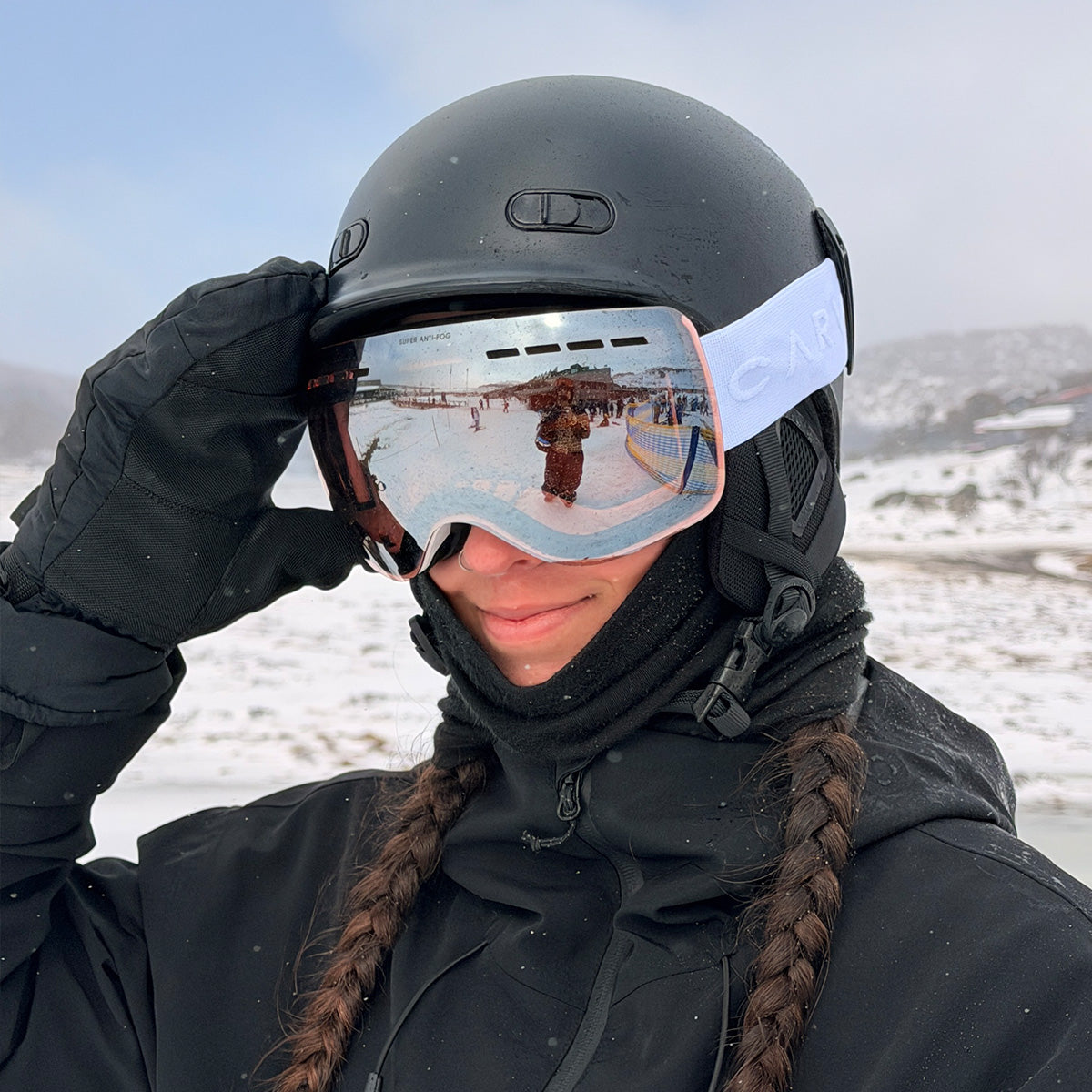 Titanium - Matt White Frame, Rose Lens with Silver Iridium