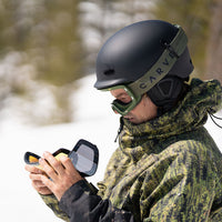 Summit - Matt Olive Frame, Grey Lens with Clear Flash Coating & Yellow Lens with Clear Flash Coating