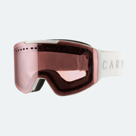 White Out - Matt White, Rose Lens with Silver Iridium with White Strap