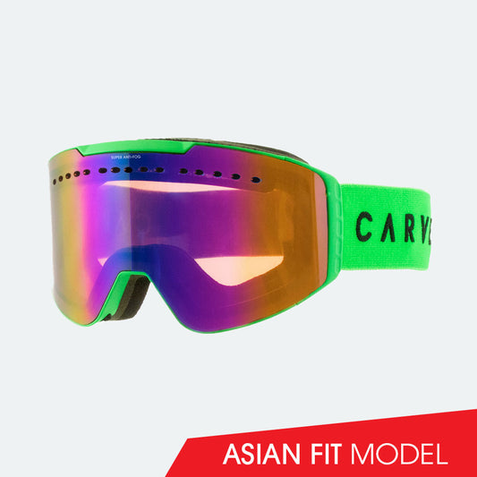 White Out - Asian Fit Matt Green Frame, Orange Lens with Green Iridium