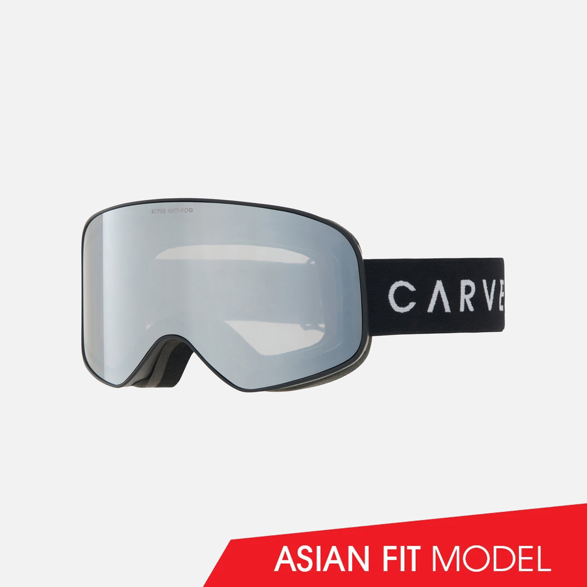 Frother - Asian Fit Matt Black Frame, Grey Lens with Silver Mirror
