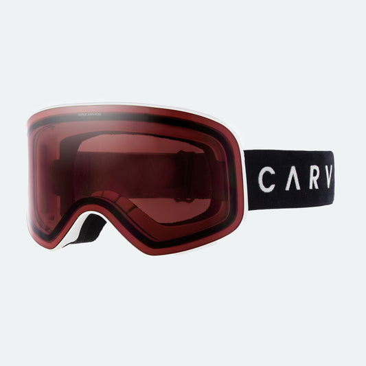 Frother - Matt White Frame, Rose Lens with Black Strap