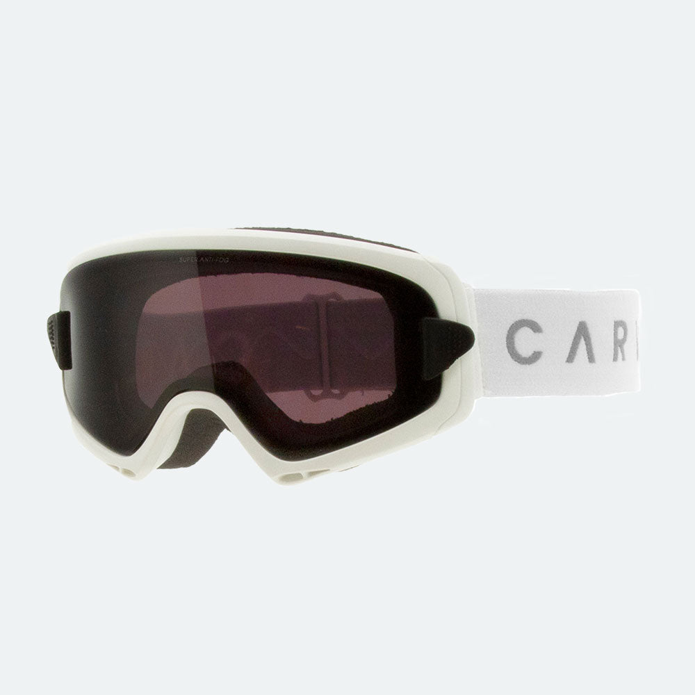 Clingon - Matt White Frame, Rose Lens with Grey Magnetic Overlay