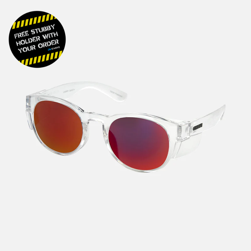 Chippy - Safety Gloss Clear Frame - Grey Polarized Red Iridium Lens
