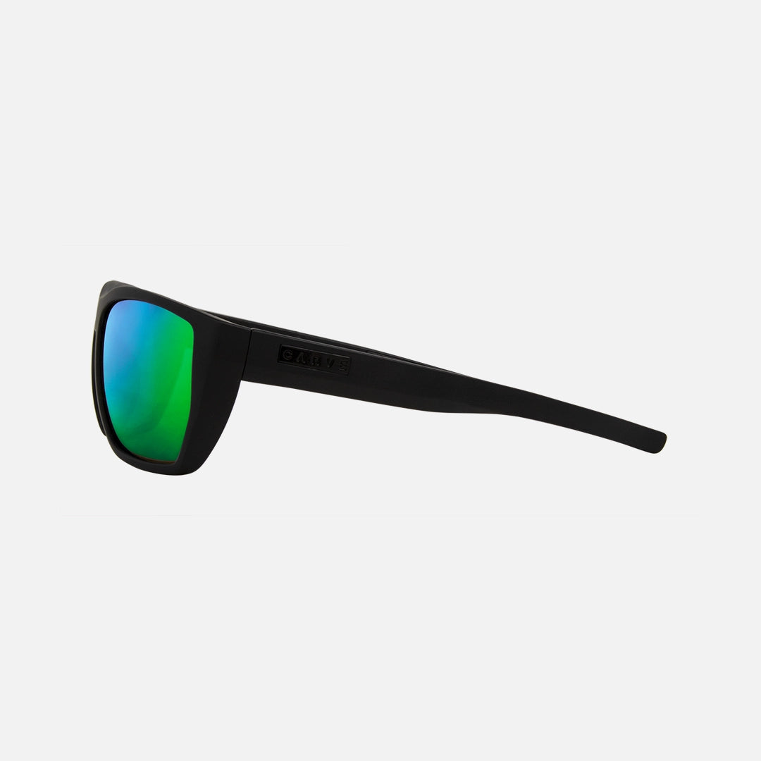 Carbon - Matt Black Frame - Polarized Mineral Glass Green Iridium Lens