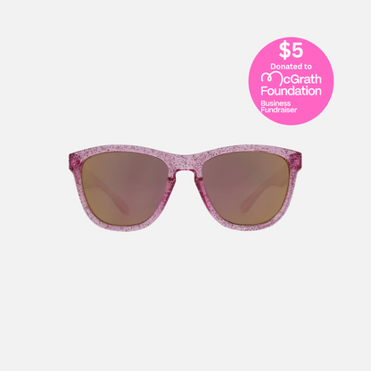 Cali - Crystal Pink Glitter Frame with Grey with Pink Iridium Lens