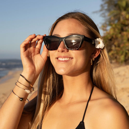 Tahoe II Alyssa Spencer - Gloss Black Tort Frame with Grey Polarised Lens