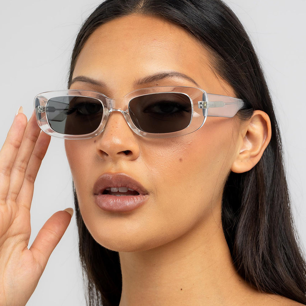 Lizbeth - Crystal Clear Frame with Grey Lens