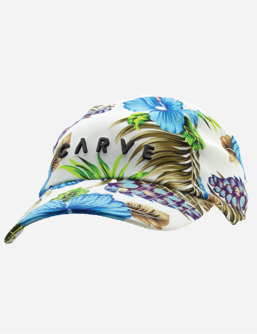 Haku - Curved Cap - Cyan Floral