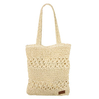 Palm Cove Straw Beach Bag - Natural