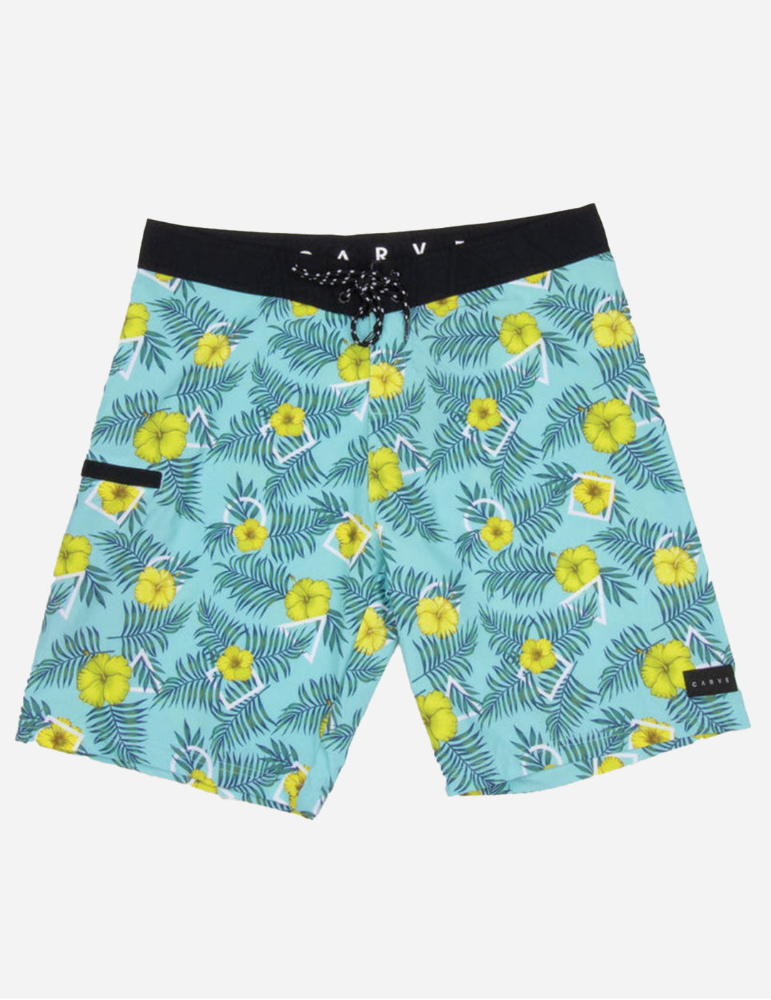 Tropicana - Boy's Boardie - Green/Yellow
