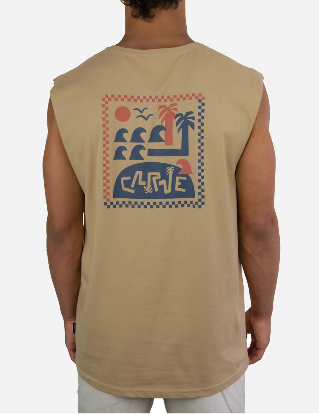 Palm Island - Boys Muscle Top - Dark Sand