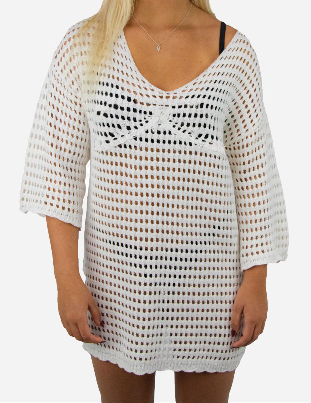 Nobu - Girls Crochet Beach Over up - Cream