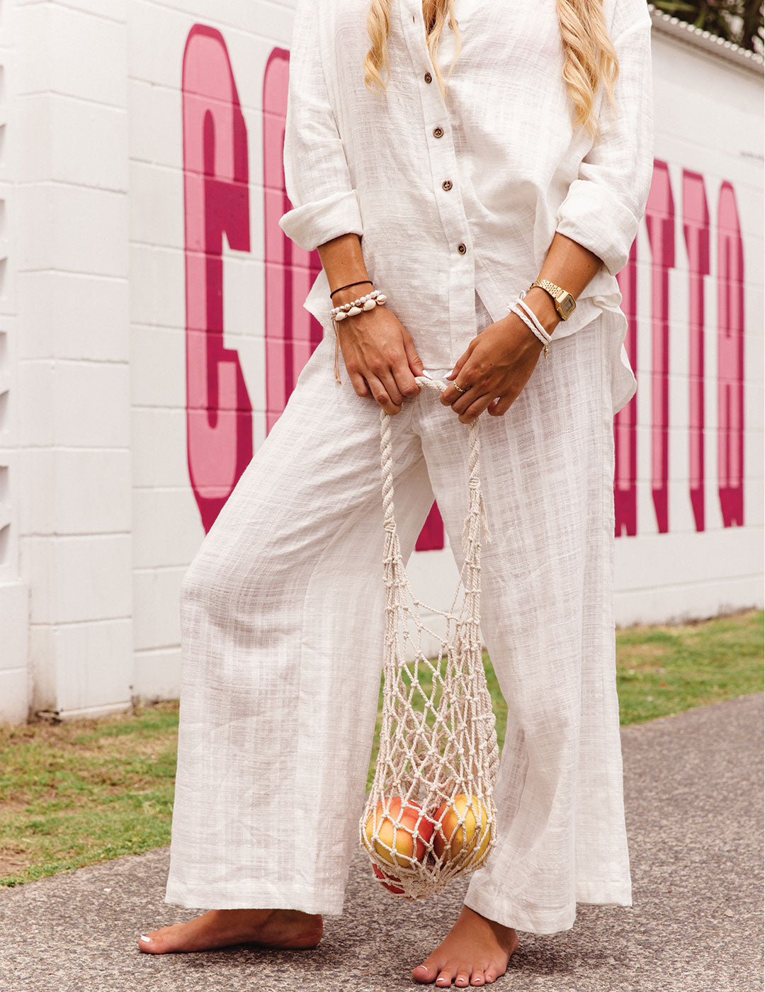 Koloa - Girls Beach Pant - Cream