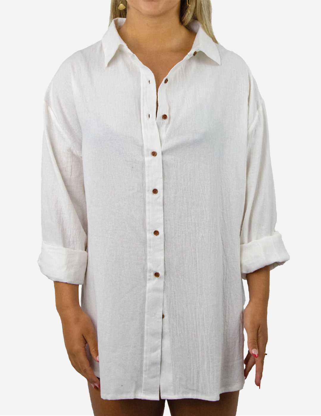 Hanalei - Girls Long Sleeve Shirt - White