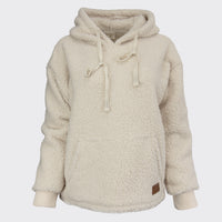 Jasper - Women's Pull Over Polar Fleece Hoodie - Natural Beige