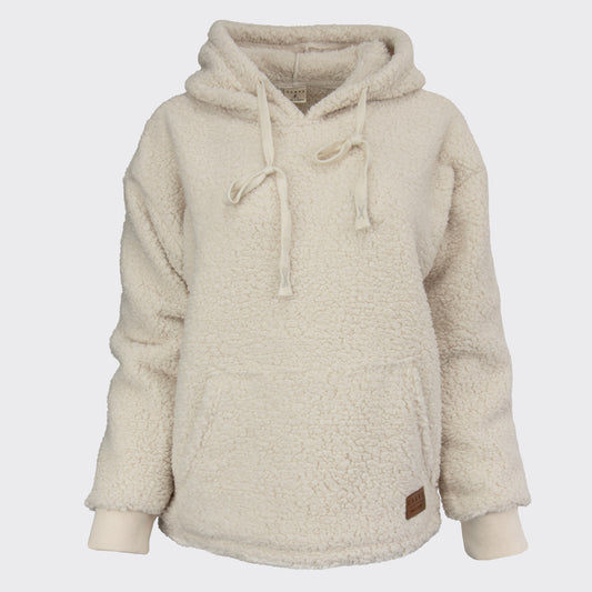 Jasper - Women's Pull Over Polar Fleece Hoodie - Natural Beige