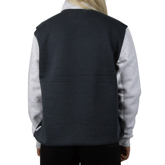 Banff - Women's 1/4 Front Zip Sweatshirt - White Marle / Charcoal