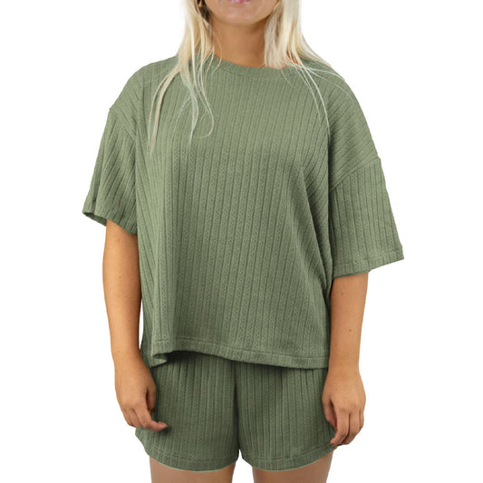 Amor - Girls Short Set Avocado