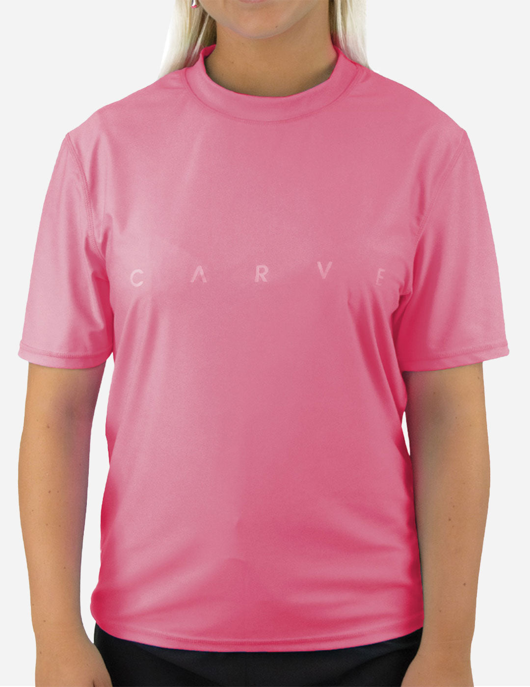 Wipe Out - Womens Short Sleeve Rash Vest - Pink