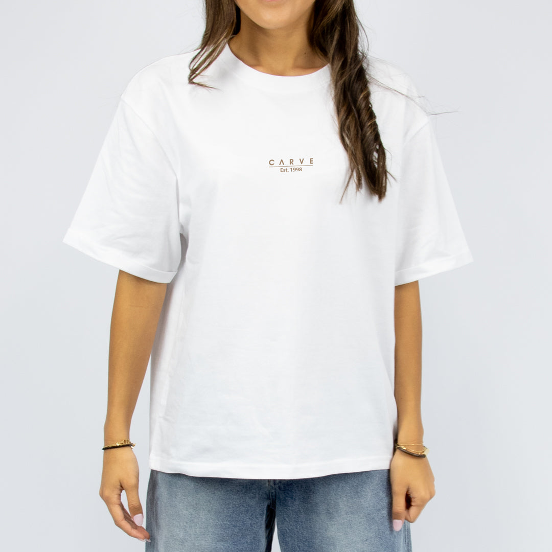 SERIES - Women Oversized Short Sleeve Tee - White