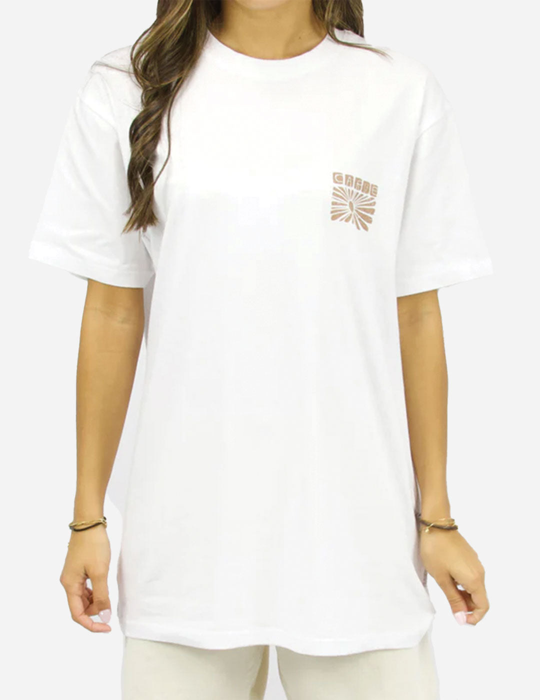 MOSAIC - Women's boyfriend fit short sleeve tee - White